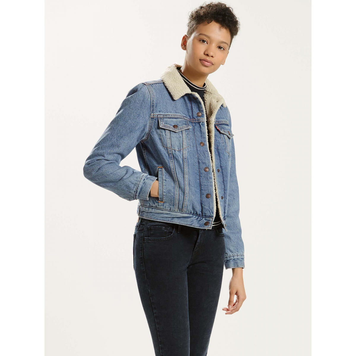 Casaco de sales ganga levis feminino